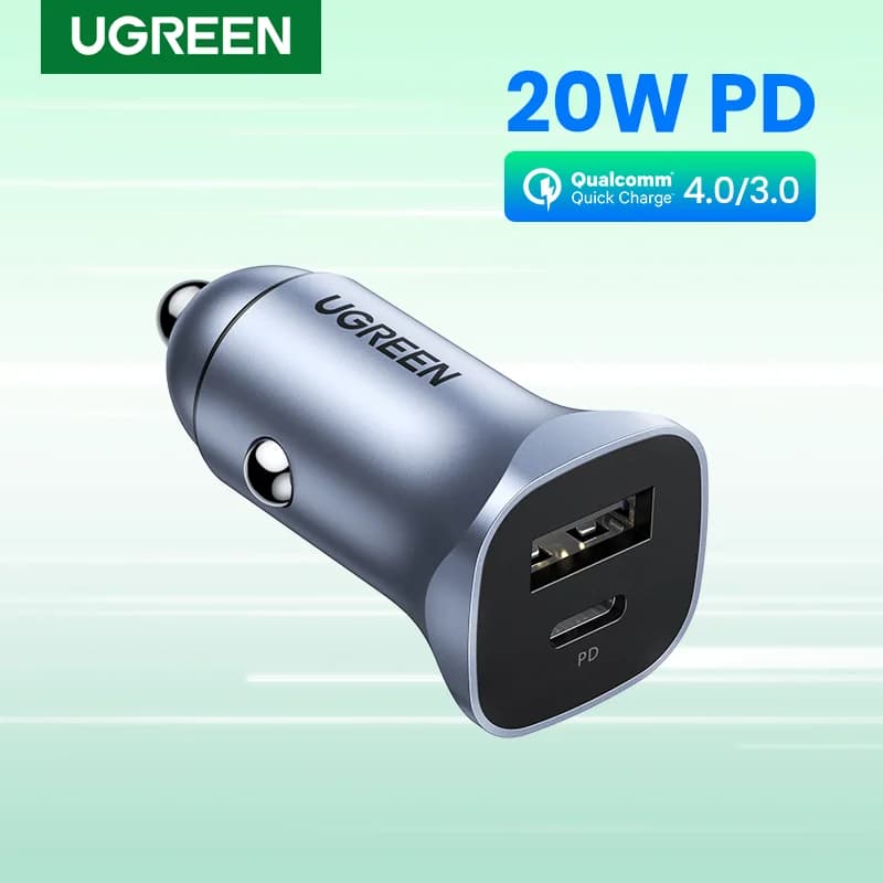 Chargeur de voiture 24W double port QC 4.0