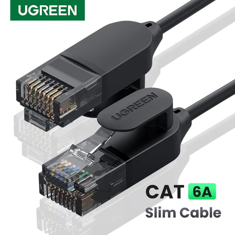 Câble Ethernet Cat 6a, cordon de raccordement réseau 10 Gbps