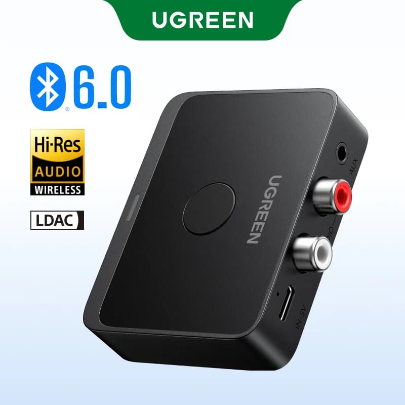 Récepteur audio Bluetooth 6.0, jack 3,5 mm et RCA