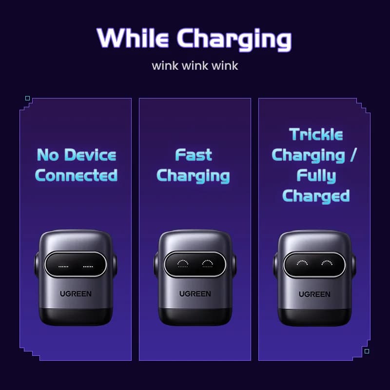 Chargeur rapide GaN 65W, design robot, prise US