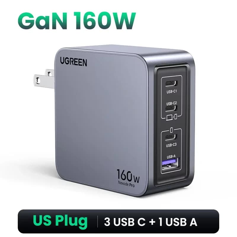 Chargeur mural USB-C GaN 160W, PD3.1