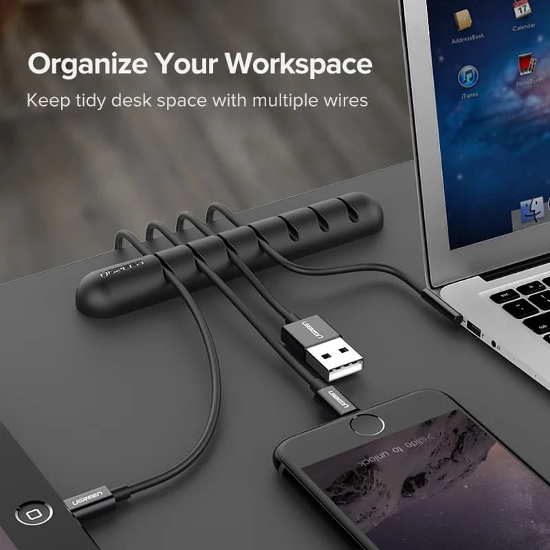 Clips organisateurs de câbles USB en silicone