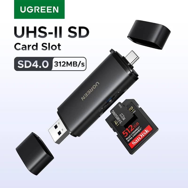 Lecteur de cartes SD 4.0 USB-C, 312 Mo/s