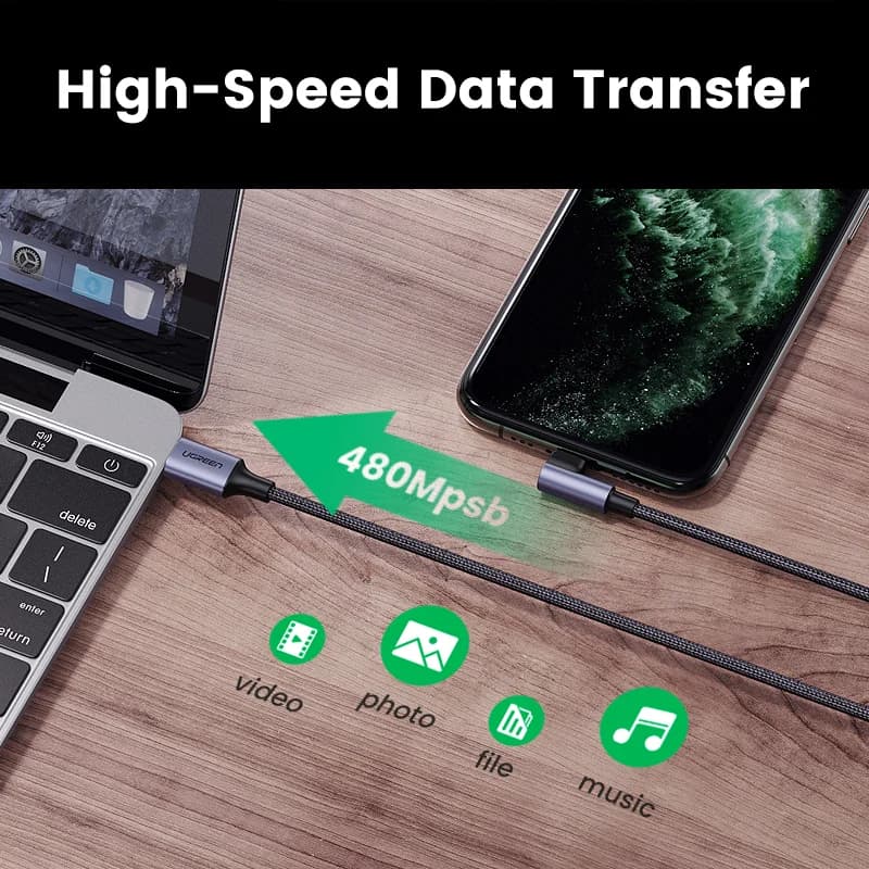 Câble USB-C vers Lightning MFi, PD 20W