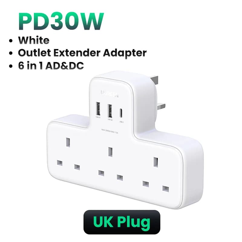 Multiprise adaptateur secteur UK avec USB
