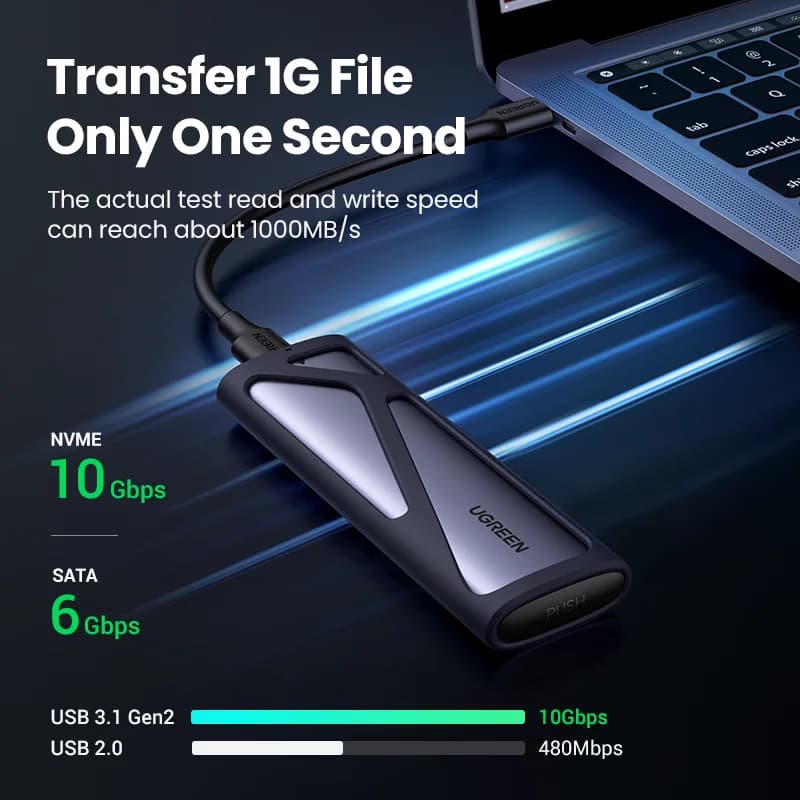 Boîtier SSD M.2 NVMe/SATA double protocole