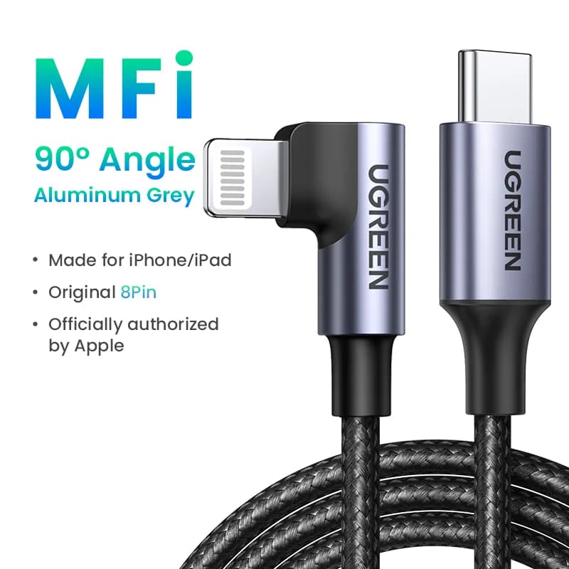 Câble USB-C vers Lightning MFi, Charge Rapide PD 30W