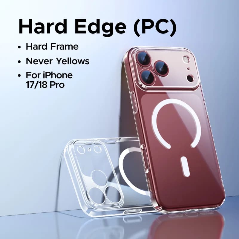 Coque PC transparente magnétique pour iPhone avec MagSafe