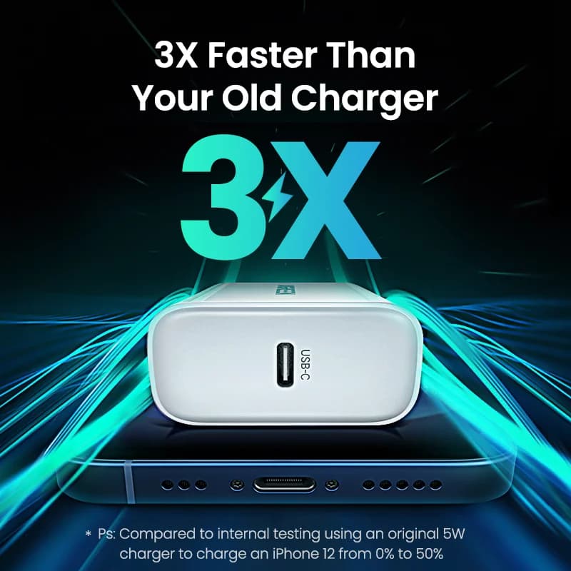 Chargeur mural USB-C 20W, QC4.0 PD