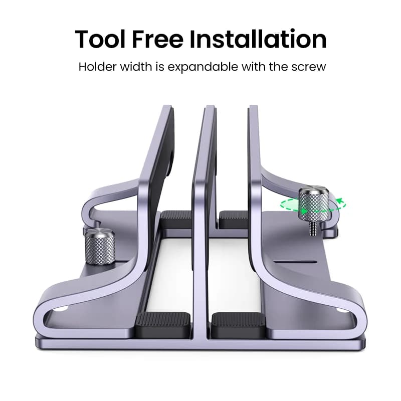 Support vertical pour ordinateur portable en aluminium, pliable