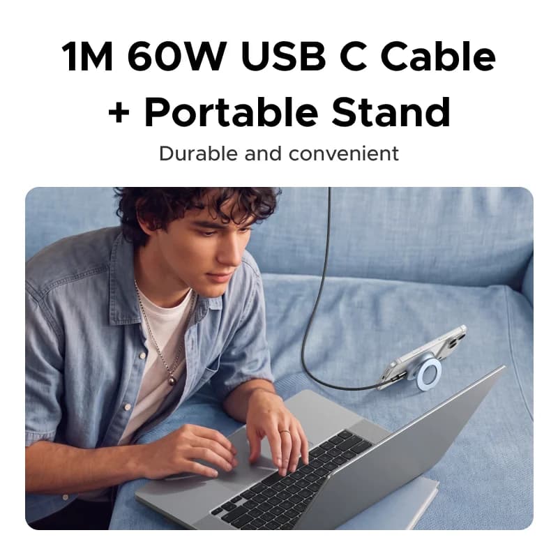 Pad de charge sans fil magnétique Qi2 avec support, 25W