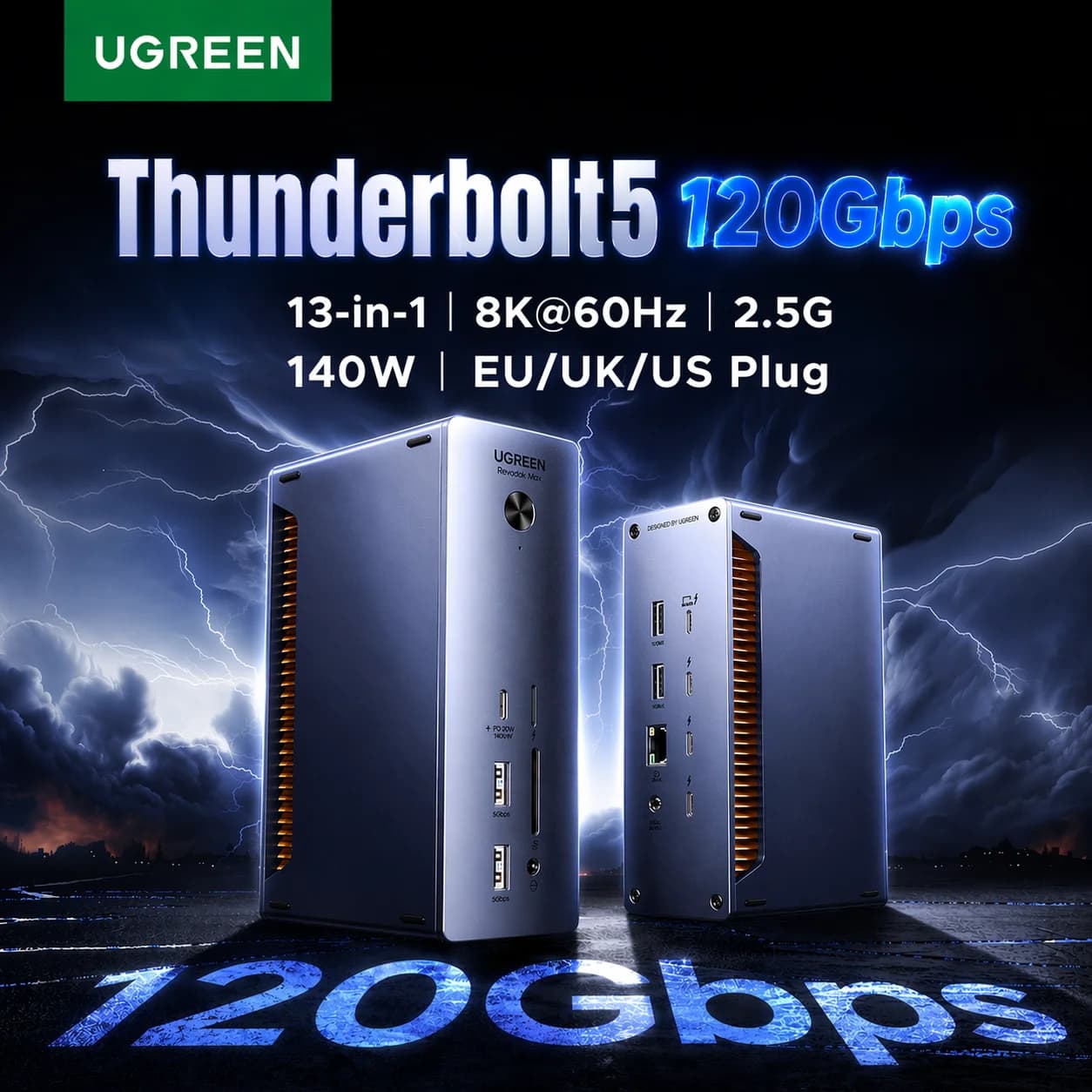 Station d'accueil Thunderbolt 5 120Gbps 8K