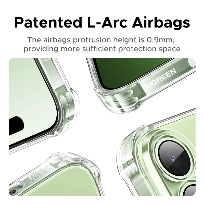 Coque transparente antichoc avec airbag pour iPhone