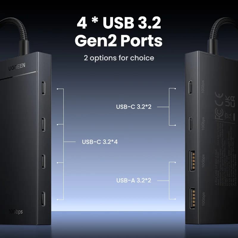 Hub USB-C 4 ports adaptateur Type-C 10Gbps