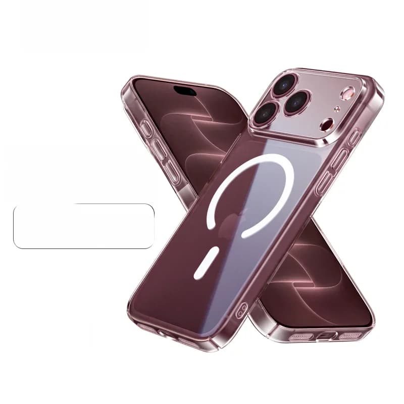 Coque PC transparente magnétique pour iPhone avec MagSafe