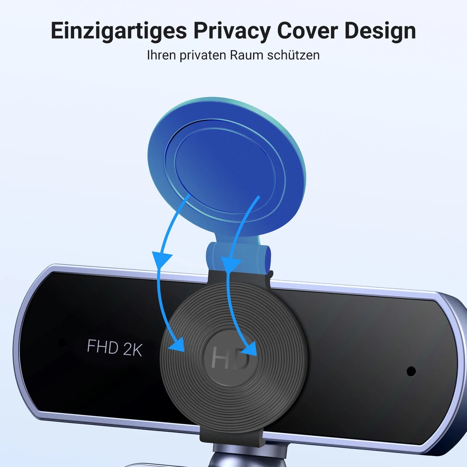 Webcam USB Mini HD 2K avec Double Microphones
