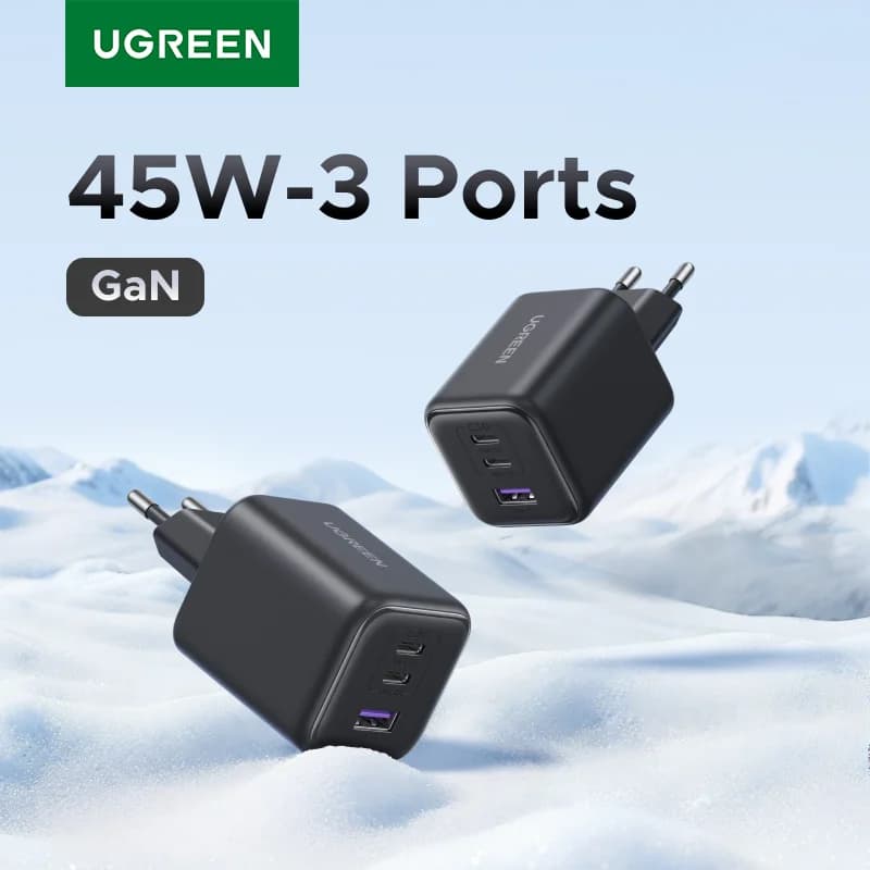 Chargeur GaN USB-C PD 45W avec PPS
