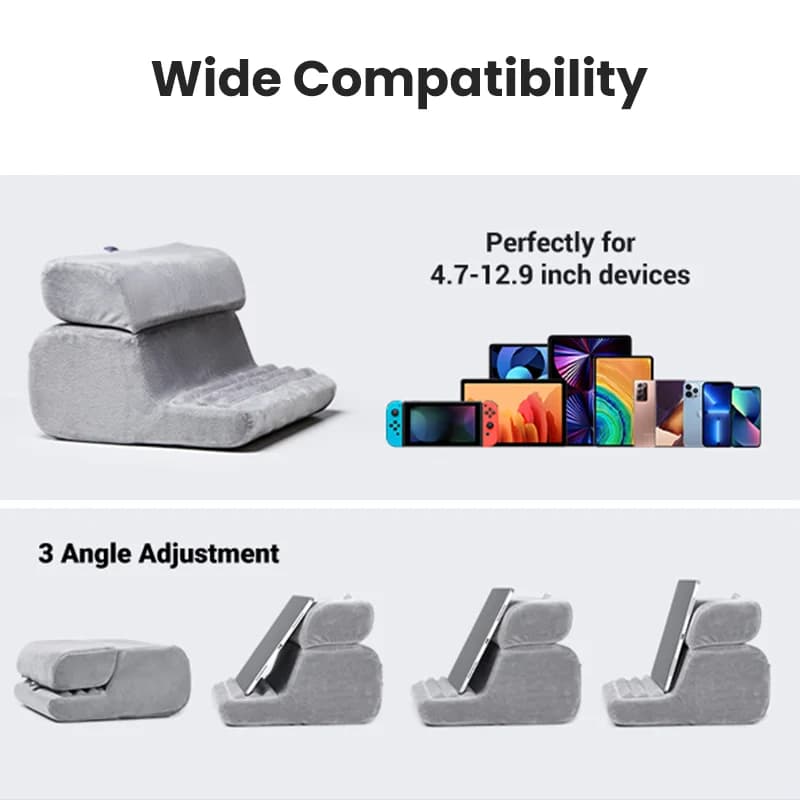 Support coussin réglable pour tablette et téléphone