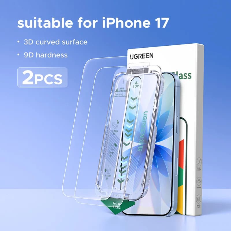 Protecteur d'écran en verre trempé pour iPhone, lot de 2