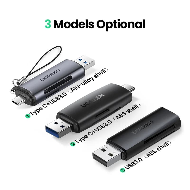 Lecteur de cartes SD/MicroSD USB 3.0 & USB-C