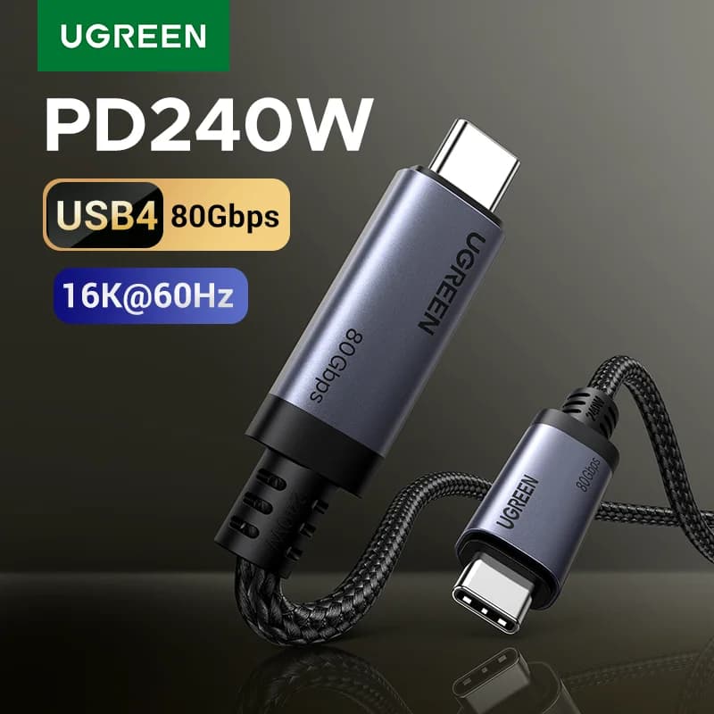 Câble USB4 USB-C, PD 240W, Transfert de données 80Gbps
