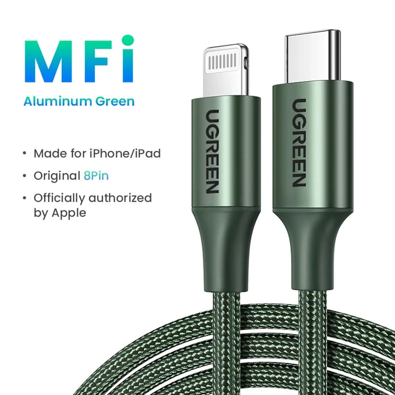 Câble USB-C vers Lightning, 20W PD, MFi