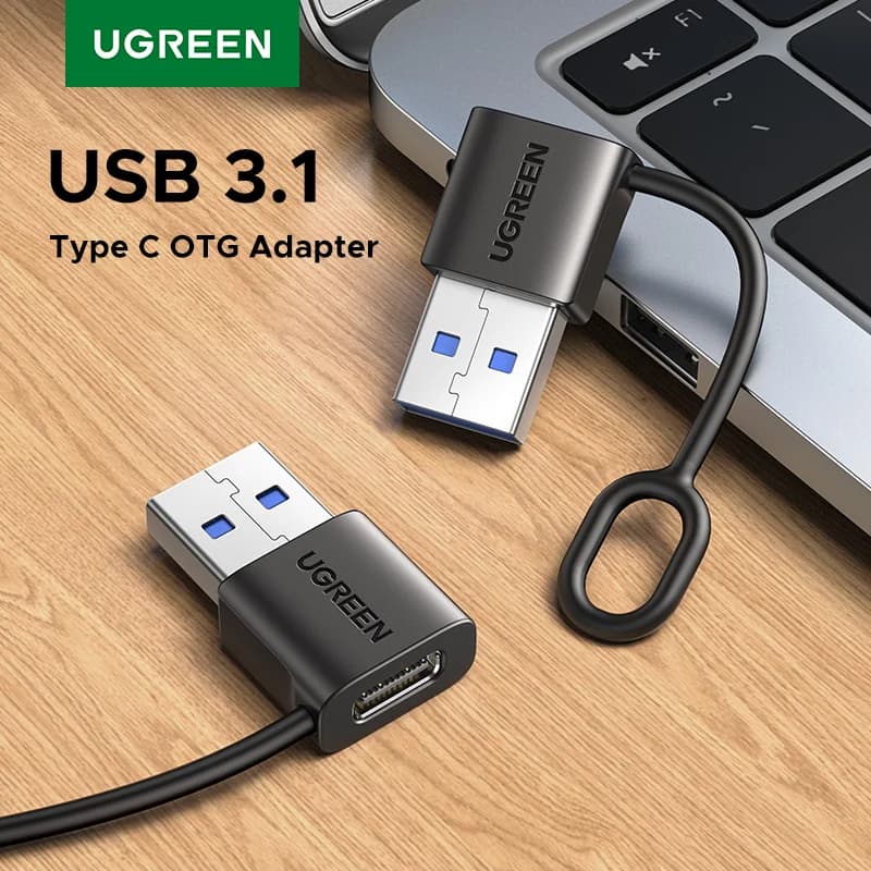 Adaptateur OTG USB-A vers USB-C, USB 3.1, 18W