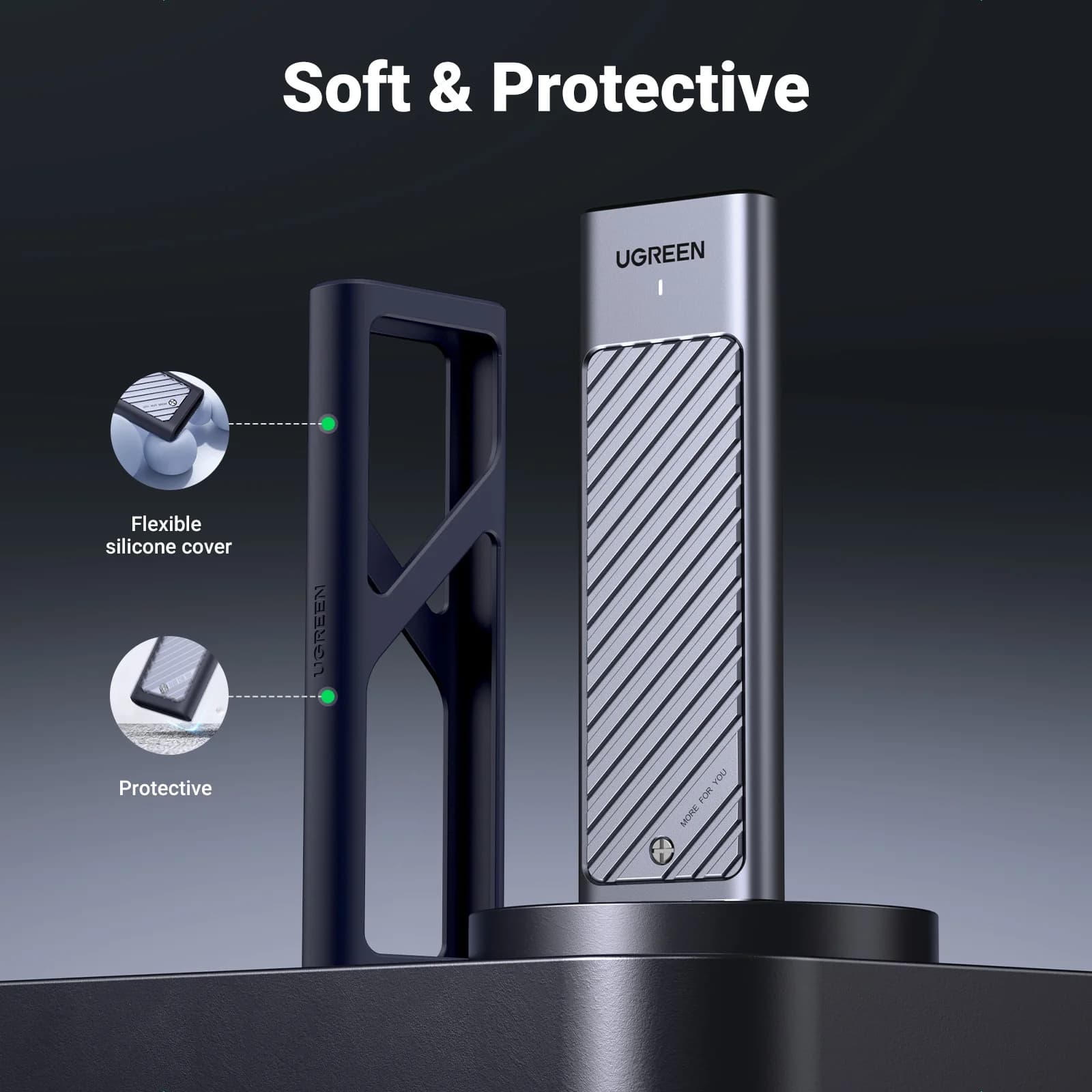 Boîtier SSD M.2 NVMe USB-C 5Gbps
