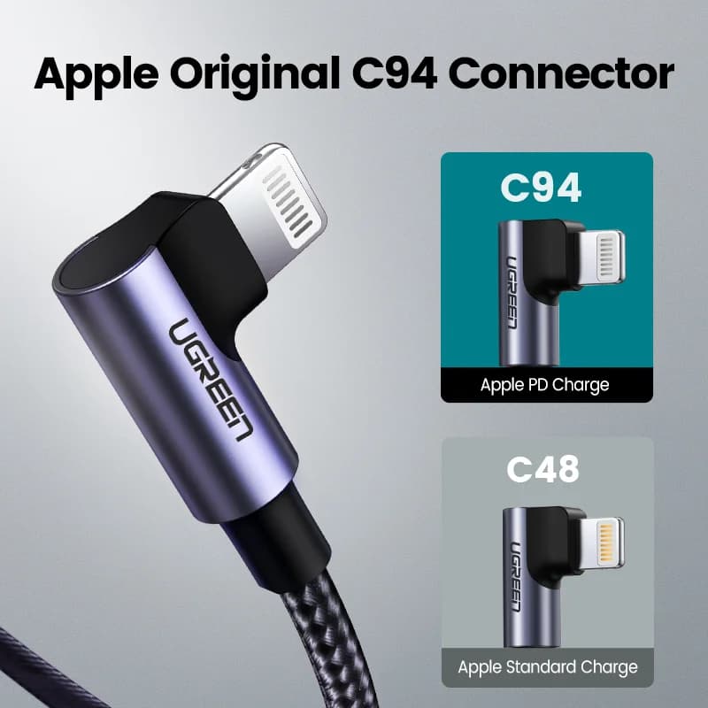 Câble USB-C vers Lightning MFi, PD 20W