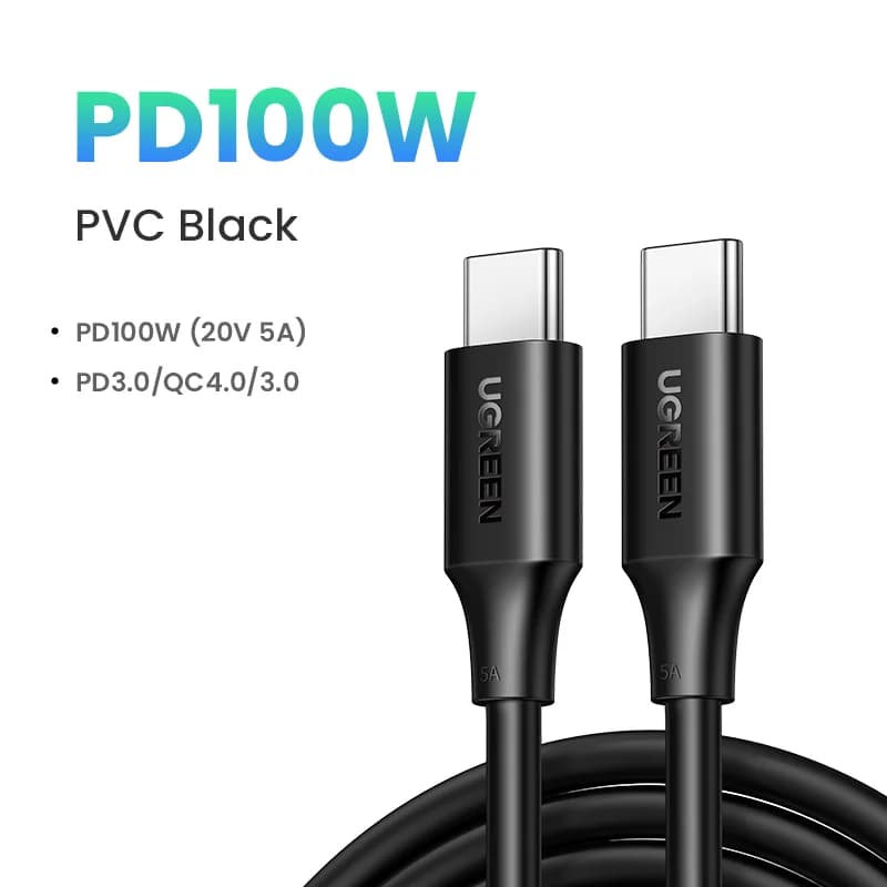 Câble USB-C vers USB-C, 100W PD, 5A