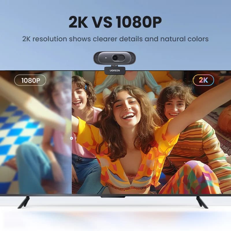 Webcam USB HD 2K avec double microphones